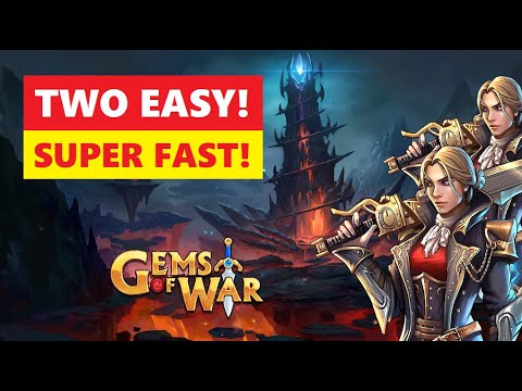 Gems of War Tower of Doom! NO MYTHIC SCALING Power Boost Best Fast Team?