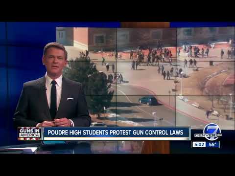Hundreds of Poudre High School students in Fort Collins walk out in anti-gun protest
