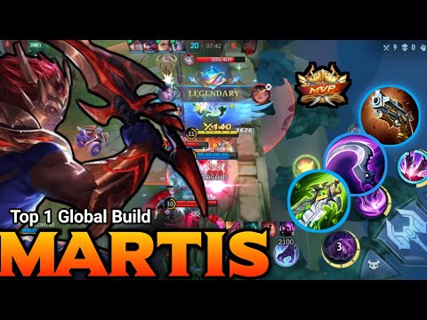 Martis 💯 Unstoppable Instant Kill Machine Best Build Sky Mobo Gameplay ( Top 1 Global Build )