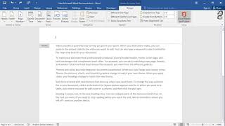 How to exit from Header & Footer in Word