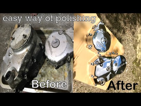 Polishing the engine cover - easy way of Polishing Pluminum