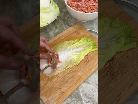 Cách làm Canh cải thảo cuộn thịt bằm - Miu Linh