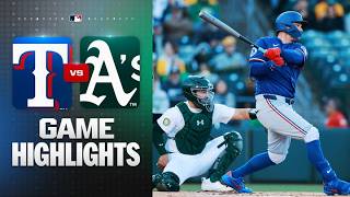 Rangers vs A's Game Highlights (4/13/26) | MLB Highlights