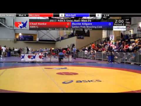 University Freestyle Semifinal 96kg - Chad Hanke vs. Dustin Kilgore