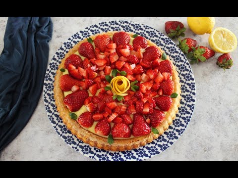 COME FARE UNA CROSTATA FURBA CON CREMA AL LIMONE  E FRAGOLE