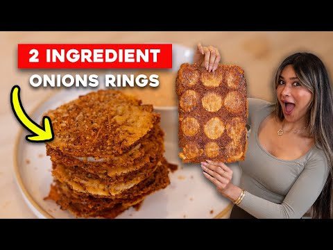 2 Ingredient CRISPY ONION RINGS with my Secret Low Carb Hack!