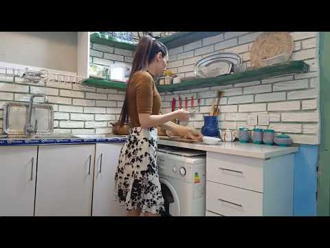 Cooking Pumpkin in a Quiet Village Morning