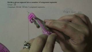 Construction 16: Divide a Segment into n Congruent Segments