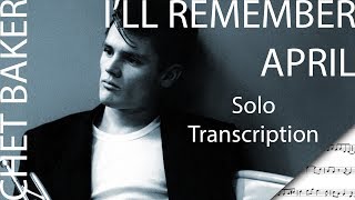 I&#39;ll Remember April - Chet Baker Solo Transcription