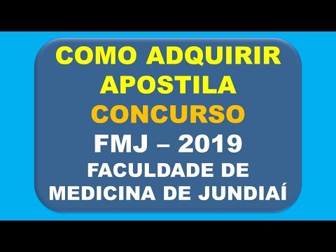 Baixar Apostila Concurso FMJ 2019 - Faculdade de Medicina de Jundiaí