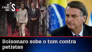 Bolsonaro critica Lula e Dilma durante cerimônia no TSE