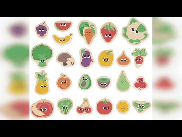 Vídeo relacionado con Janod - 24 Imanes Magnéticos de Madera - Tema Frutas y Verduras - Juguete de Madera - Ideal para Pizarra o Nevera - Juego Magnético Educativo, para Manipular - A Partir de 2 Años