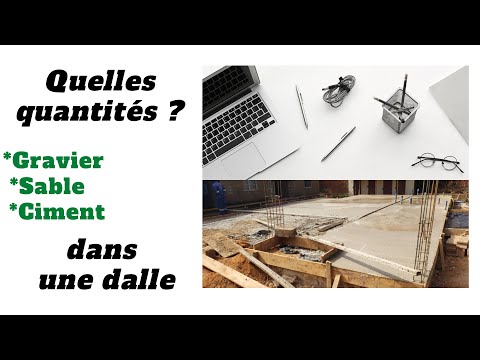 Comment calculer la quantité des graviers, sable et ciment dans une dalle d'un bâtiment