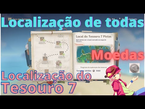 genshin impact localização do Tesouro 7 (e de todas moedas passo a passo)