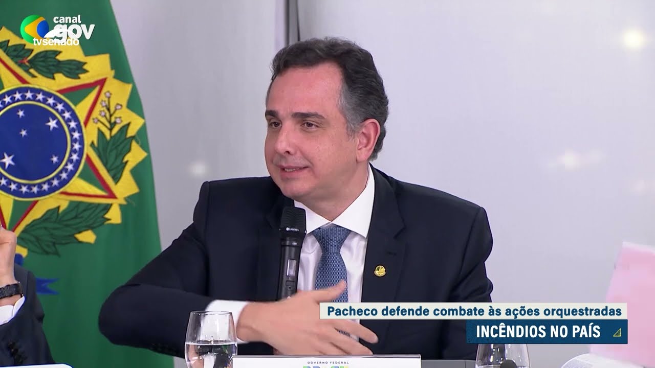 Pacheco pede união no combate a incêndios e diz que mudanças na legislação podem ser debatidas