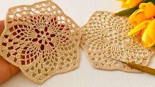 Crochet New and Amazing Design🌟Hexagon Motif Pattern How to Tutorial