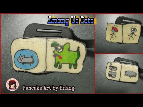 Among us pets pancake art