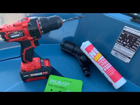 How To Install A RailBlaza StarPort HD Mount and Rod Holder On A Plastic Boat or Kayak - Polycraft