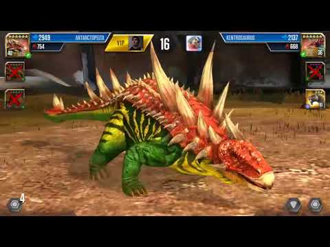 Jurassic World: The Game - Player Duel Battle 808 - ANTARCTOPELTA Level 40!