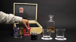 Whiskey Gift Set for Men - Cowboy-Themed Novelty Premium Liquor Accessories - 2 Whiskey Set Giftpack
