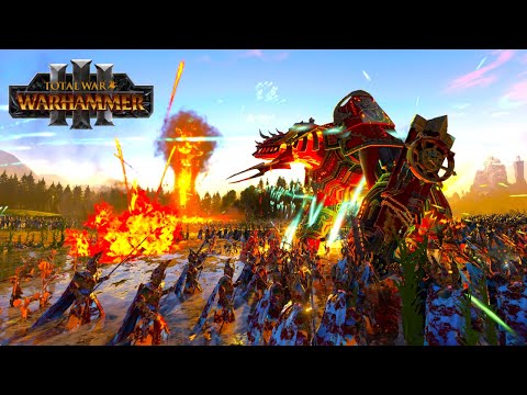High Elves VS Chaos Dwarfs - Total War WARHAMMER 3 | Thrones of Decay | FIRESupport | 4K