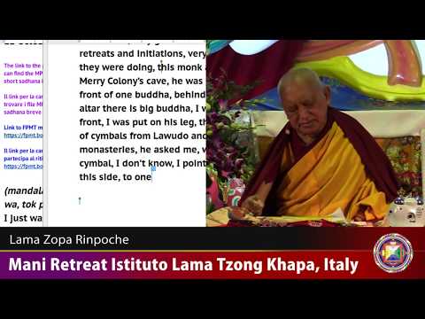 20171012 1930 LZR ILTK Italy- Setup your place to die. Benefits of different mantra. Self generation