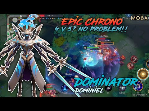 How to win 4v5? Epic Chrono!! Comeback!! [ Dominator Gameplay + Build ] AutoChess Moba!