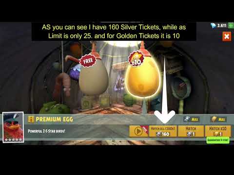 How to get Unlimited Silver and Golden Tickets in Angry Birds Evolution - Ultimate Guide #angrybirds