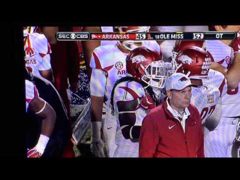Arkansas Razorbacks Hunter Henry Lateral vs Ole Miss 2015