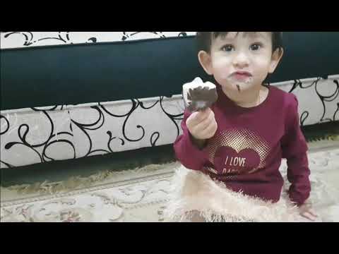 Cute baby vedanshi and icecream story, she loves icecream, kids cute video