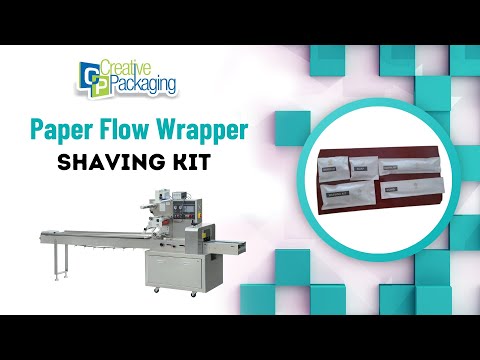 Shaving Kit Packing - Flow Wrapping Machine (Variable Speed)