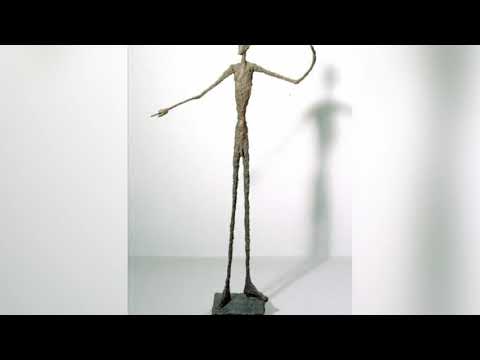 Giacometti foil sculpture