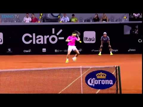 Sensational shot from Rafael Nadal at the Rio Open