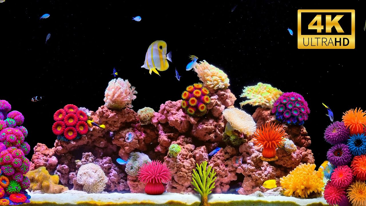 🧘‍♂️ 4K Aquarium Ambience No Music | Stunning Underwater Calm for Hours