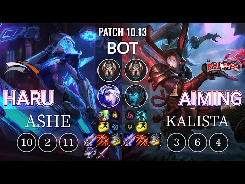 HLE Haru Ashe vs KT Aiming Kalista Bot - KR Patch 10.13