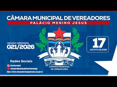 Câmara Municipal de Vereadores de São Pedro da Água Branca/MA - Sessão Ordinária 021/2026