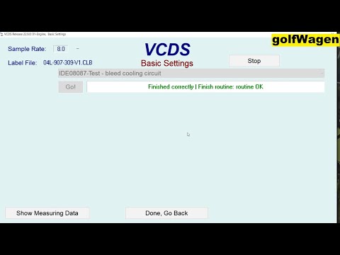 VCDS Bleed cooling circuit VW ea288 1.6Tdi 2.0Tdi