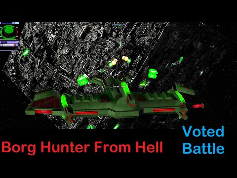 Most Requested Battle Klingon Borg Hunter VS Assimilation Cube - Star Trek Ship Battles