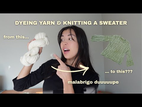 dyeing custom yarn to knit a sweater (a vlog) ⋆｡°✩