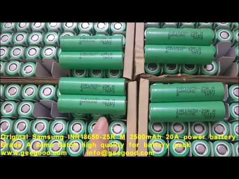 2017 new grade A original Samung INR1650 25R M 2500mAh 20A power battery original box and carton pac