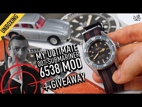 Ultimate Seiko 007 Rolex 6538 Submariner Mod + Squale Watch Giveaway!