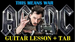 AC/DC - THIS MEANS WAR - GUITAR LESSON + TAB