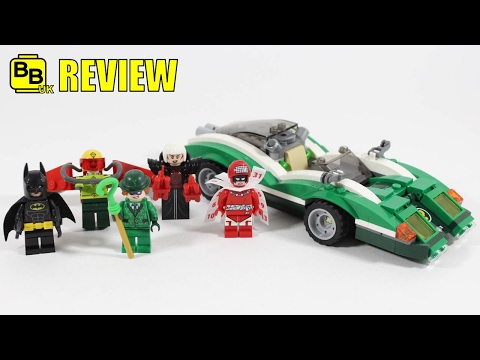 LEGO BATMAN MOVIE THE RIDDLER RIDDLE RACER 70903 SET REVIEW Video