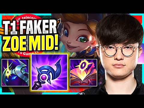 FAKER TRIES ZOE WITH NEW ITEM LUDENS TEMPEST! - T1 Faker Zoe Mid vs Galio! | Preseason 11