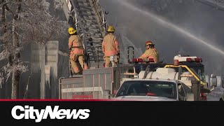 Major overnight fire forces closure of Jacques-Cartier Bridge