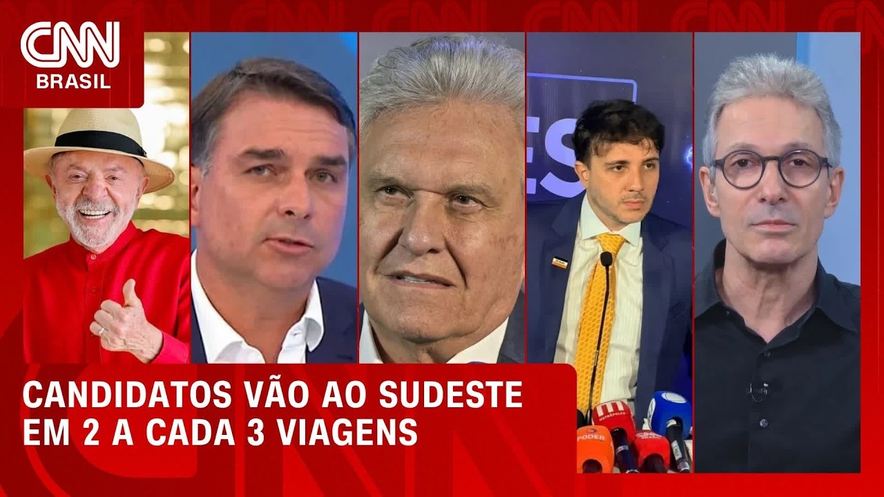 Eleições 2026: candidatos vão ao Sudeste em 2 de cada 3 viagens | CNN AGORA