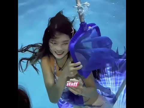 The little girl wants to turn into a mermaid. Will she succeed? #funny  #shorts