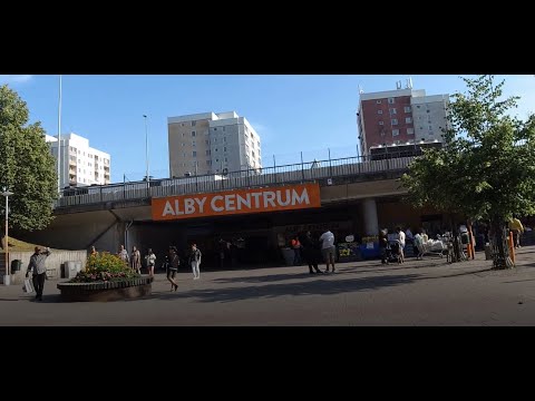 Walking around the streets of Alby, Stockholm 4k/60fps