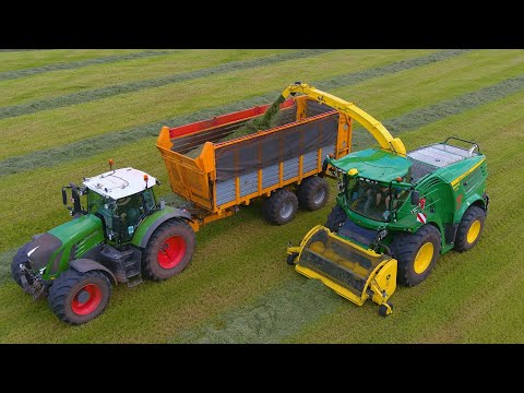 John Deere 8600i / Fendt 930 / TJ van Loco / Gras hakselen 2021/ Grasernte / Veenhuis / Record / 4K