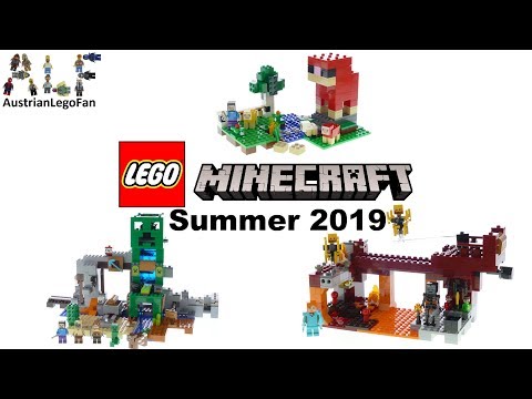 All Lego Minecraft Summer Sets 2019 Compilation - Lego Speed Build Review